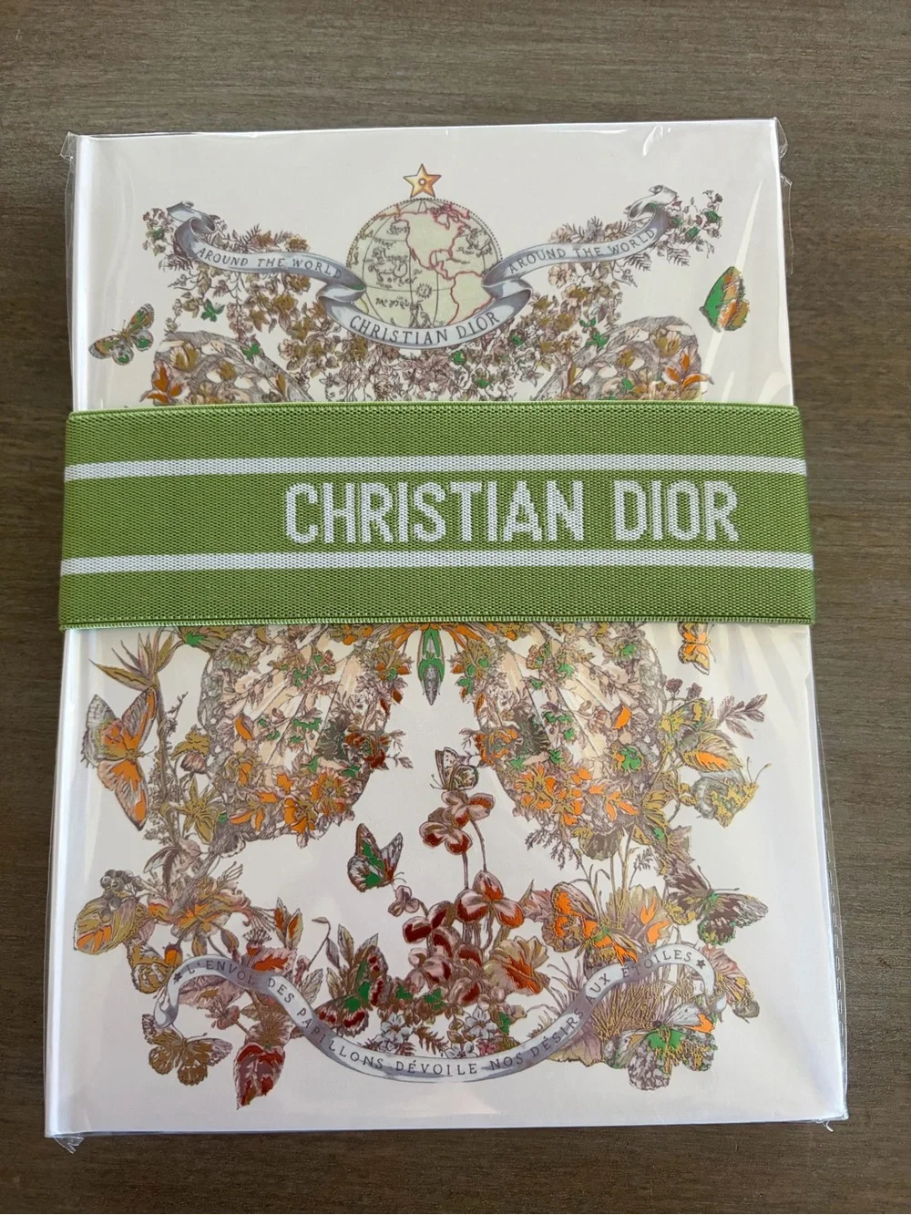 Christian Dior Green Logo Ribbon Notebook GWP